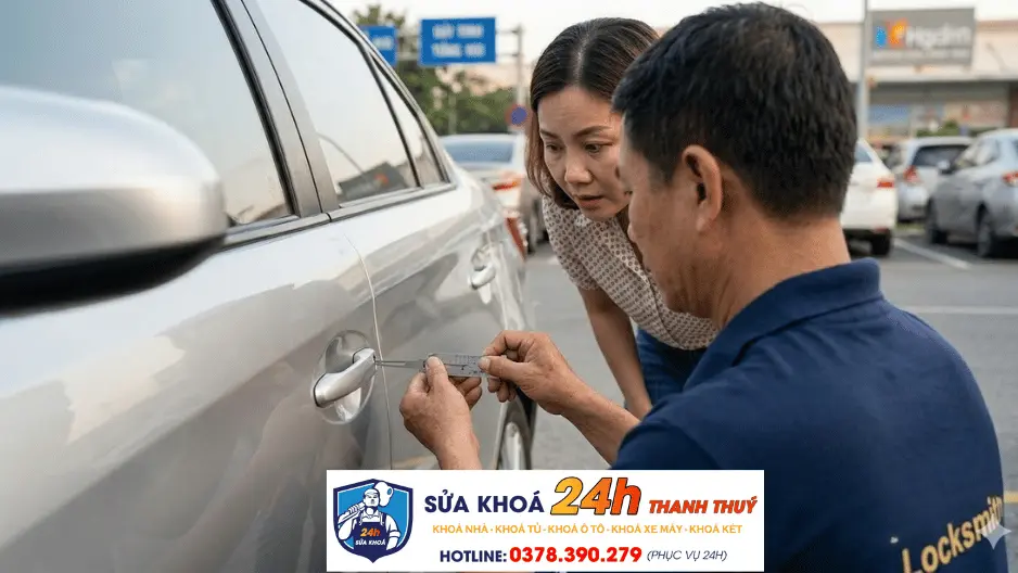 mở cửa xe ô tô